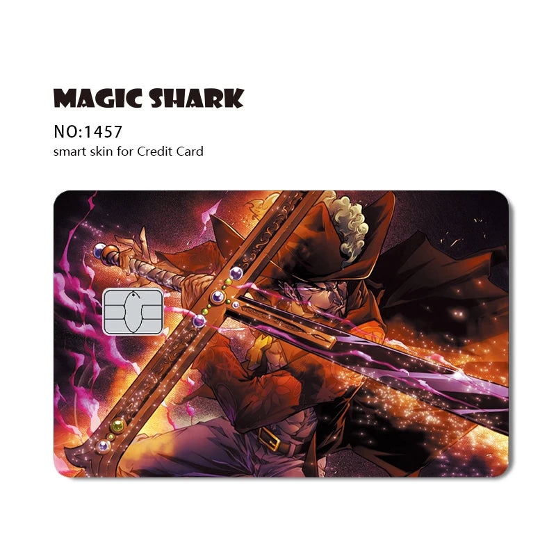 Hot Sale Maigc Shark Anime One-Pieces Chopper Luffy Nami Waterproof Front Side Sticker Film Skin for Credit Debit Card