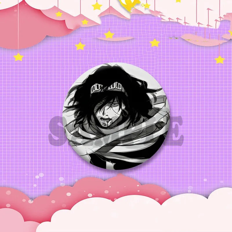 Game Anime Shota Aizawa Cosplay Badge Pin SPTE Plastic Snap-in Brooch