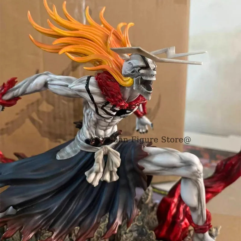 23cm Bleach Hollow Ichigo Action Figure Collectible Doll Saigo No Getsuga Tenshou Hollowfied Kurosaki Ichigo Statue Model Toys