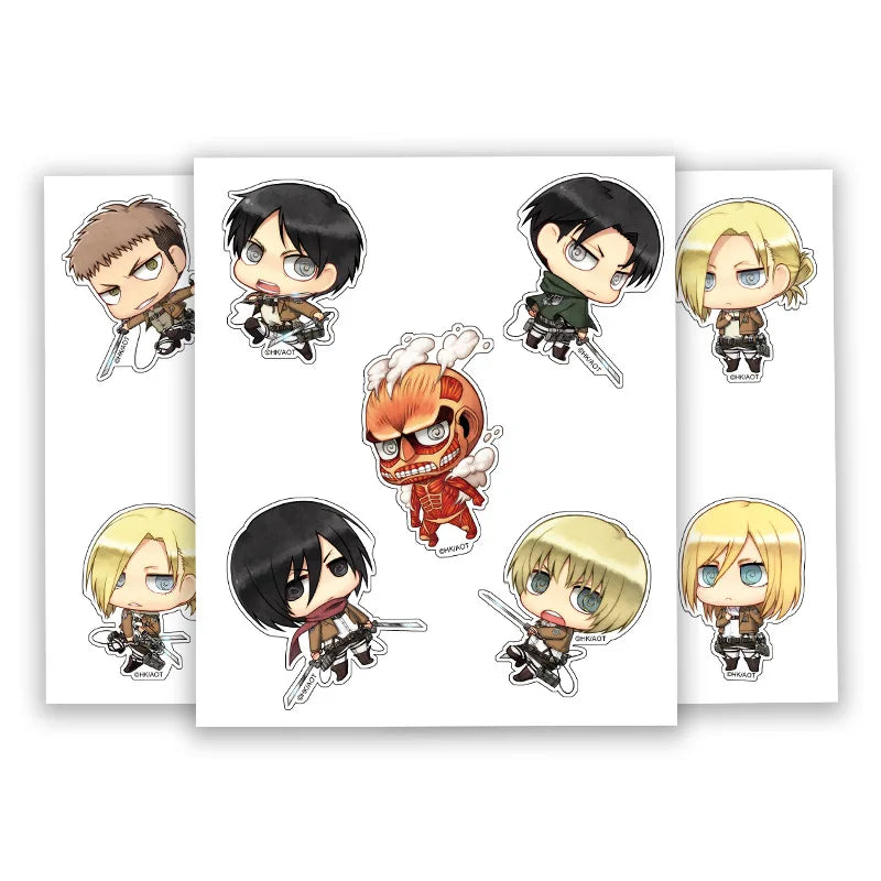 Attack on Titan Eren Jager Armin Arlert Rival Ackerman Hanji Zoe China Official Authorization Qver. Character Sticker