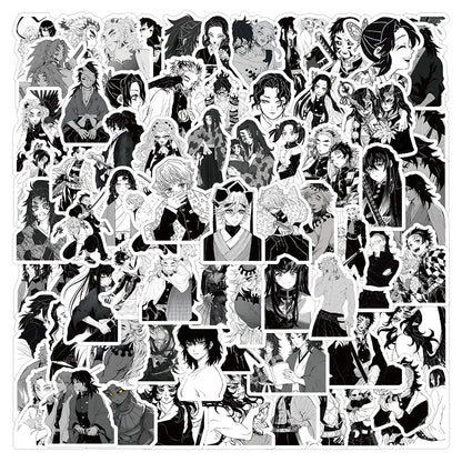 50/100pcs Cartoon Mix Anime Stickers Attack On Titan Jujutsu Kaisen Decals Skateboard Laptop Car Motorcycle Waterproof Sticker