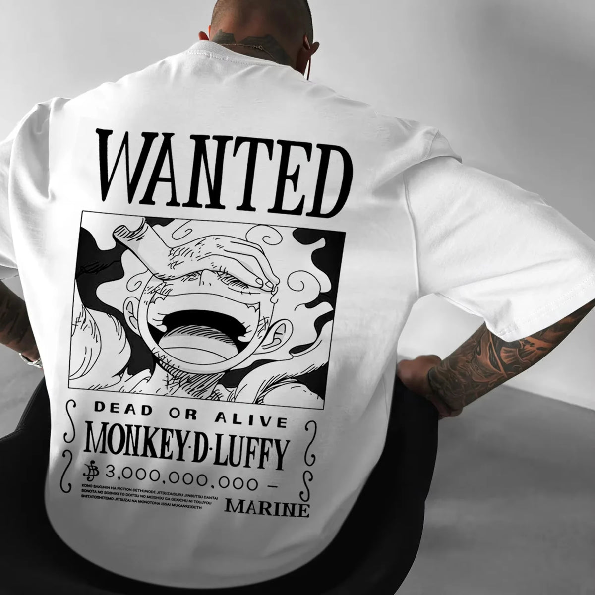 ONE PIECE Anime Luffy GEAR 5 Printed Cotton T-shirt Men's and Women's Summer New Street Hip Hop Loose Casual Parent Child Top