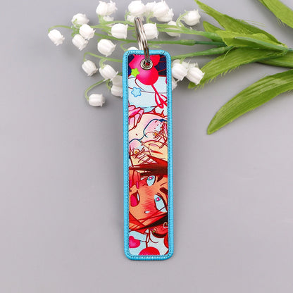 Anime Character Embroidery Keychain