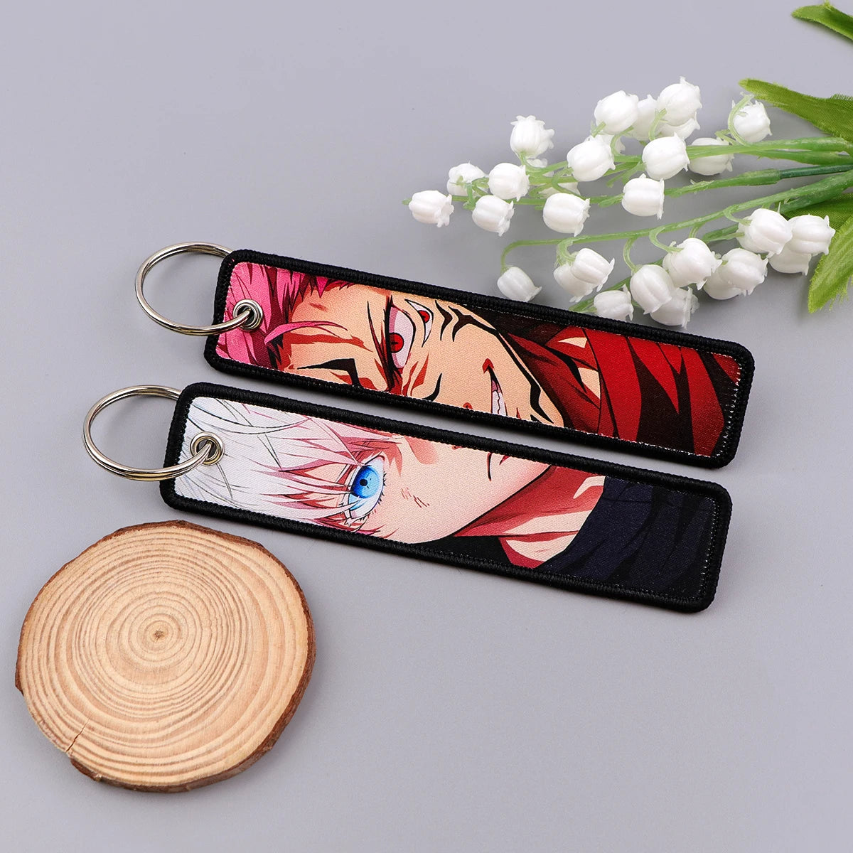Anime Character Embroidery Keychain