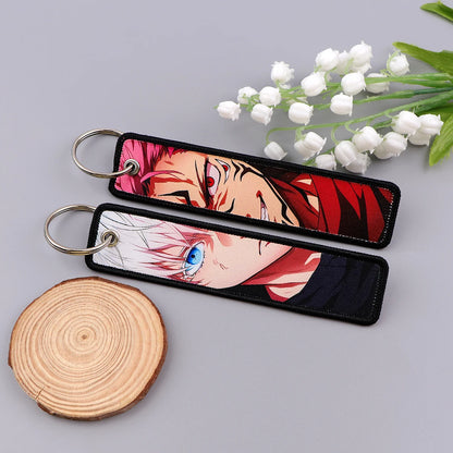 Anime Character Embroidery Keychain