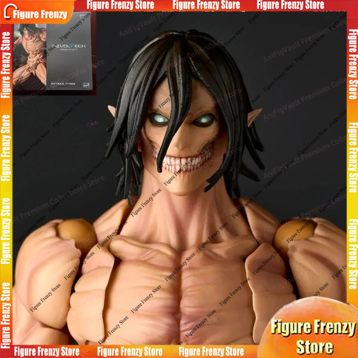 In Stock 100% Original Kaiyodo Reissue Eren Yeager NR084 Attack on Titan Amazing Yamaguchi Revoltech Attack Titan Model Toys