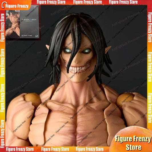 In Stock 100% Original Kaiyodo Reissue Eren Yeager NR084 Attack on Titan Amazing Yamaguchi Revoltech Attack Titan Model Toys