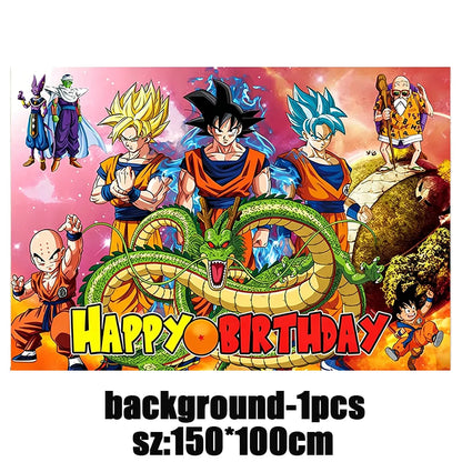 Dragon Ball Birthday Party Decorations Party Supplies Tablecloths Paper Cup Plates Napkin Gift Bags Banners Baby Birthday Shower