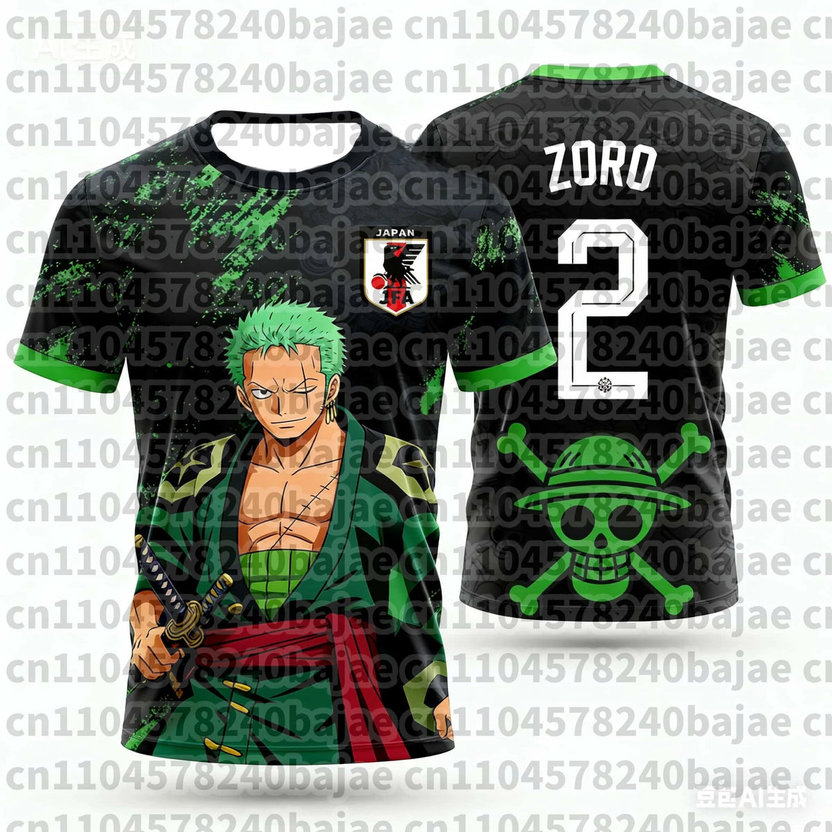 Japan One Piece Luffy Football Jersey Men T-shirt Kids Football Special Jersey Kit Adult Men's/Women's Quick-Drying Sweatshirt