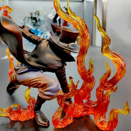 Anime One Piece Gk Figure Iu Resonance Fire Fist Sabo Revolutionary Army Pvc Action Figurine Decoration Model Statue Toys Gifts