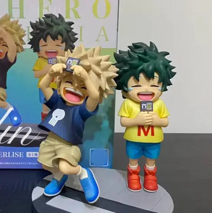 In Stock Gift My Hero Academia Childhood Izuku Midoriya / Childhood Katsuki Bakugo Figure Model Decoration Doll