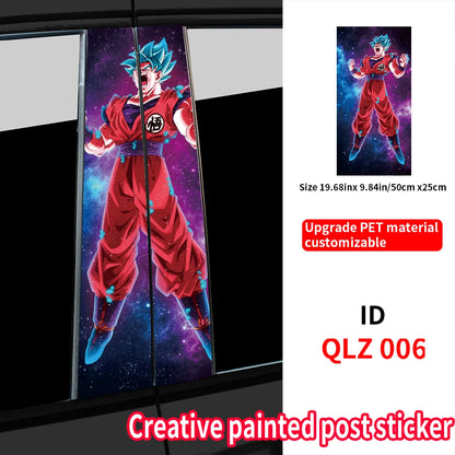 Anime Son Goku Car Stickers Auto B Pillar Waterproof Funny Decoration