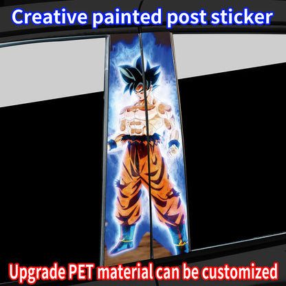 Anime Son Goku Car Stickers Auto B Pillar Waterproof Funny Decoration