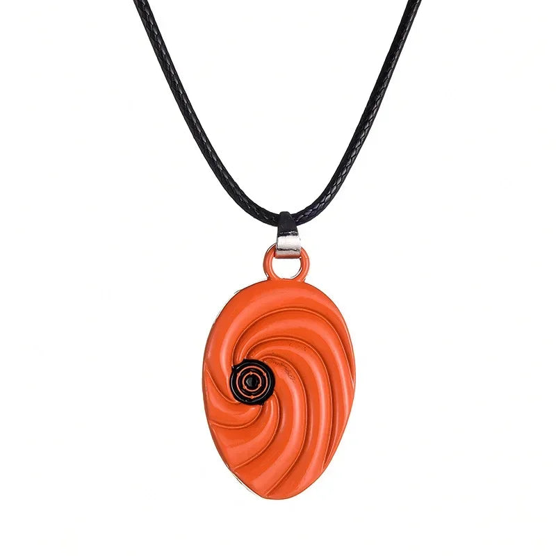 Hot Anime Konoha Necklace Akatsuki Red Cloud Pendant Uzumaki Anime Accessories Keychain Cosplay Akatsuki Itachi Cartoon Jewelry
