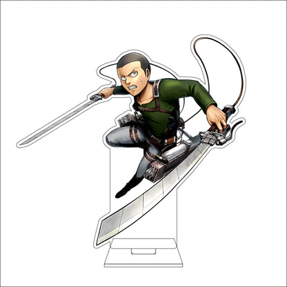 16CM Anime Attack on Titan Cosplay Acrylic Figure Stand Plate Jean Kirstein Hange Zoe Rivaille Ackerman Ornaments Gifts