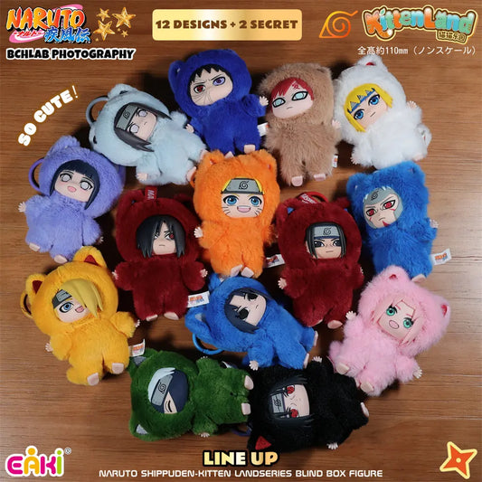 Brand New In Stock Genuine EAKI Naruto Shippuden KittenLand Vinyl Series Third Blind Box Plush Figurine Model Toys Holiday Gifts
