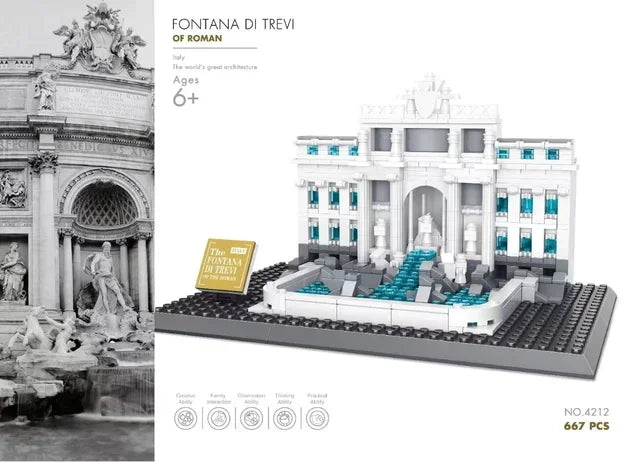 MOC World Famous Architecture Edifice Opera House Building Blocks Villa Savoye Bridge Tower Toy Children Birthday Christmas Gift