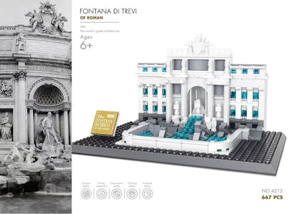 MOC World Famous Architecture Edifice Opera House Building Blocks Villa Savoye Bridge Tower Toy Children Birthday Christmas Gift