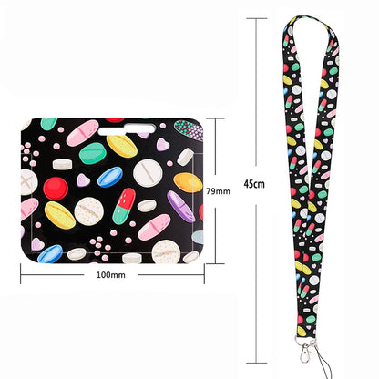 100 Styles Anatomy Credential Holder Keychains Neck Lanyard Pass Card Anime Credit Card Holder Keychain Straps Wholesale