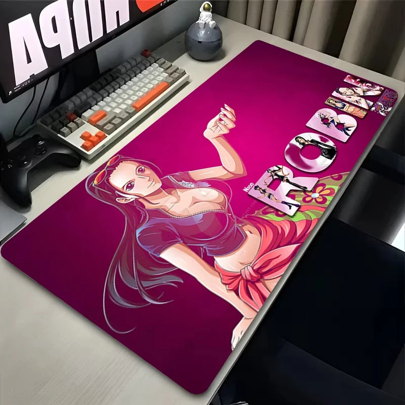 Mouse Pad Anime XL Gaming Accessories One Piece Nico Robin Keyboard Pad PC Computer Rubber Desk Mat Gamer Carpet Office Mousepad