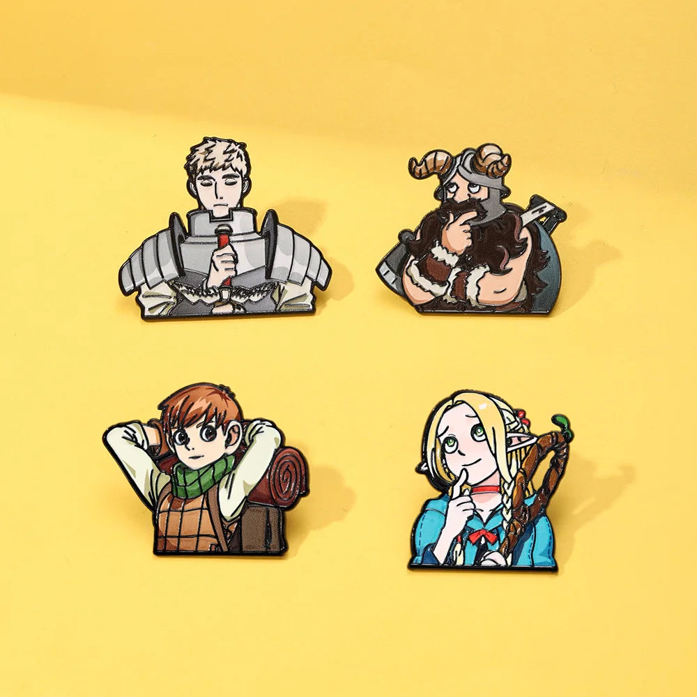 Delicious in Dungeon Character Enamel Pins
