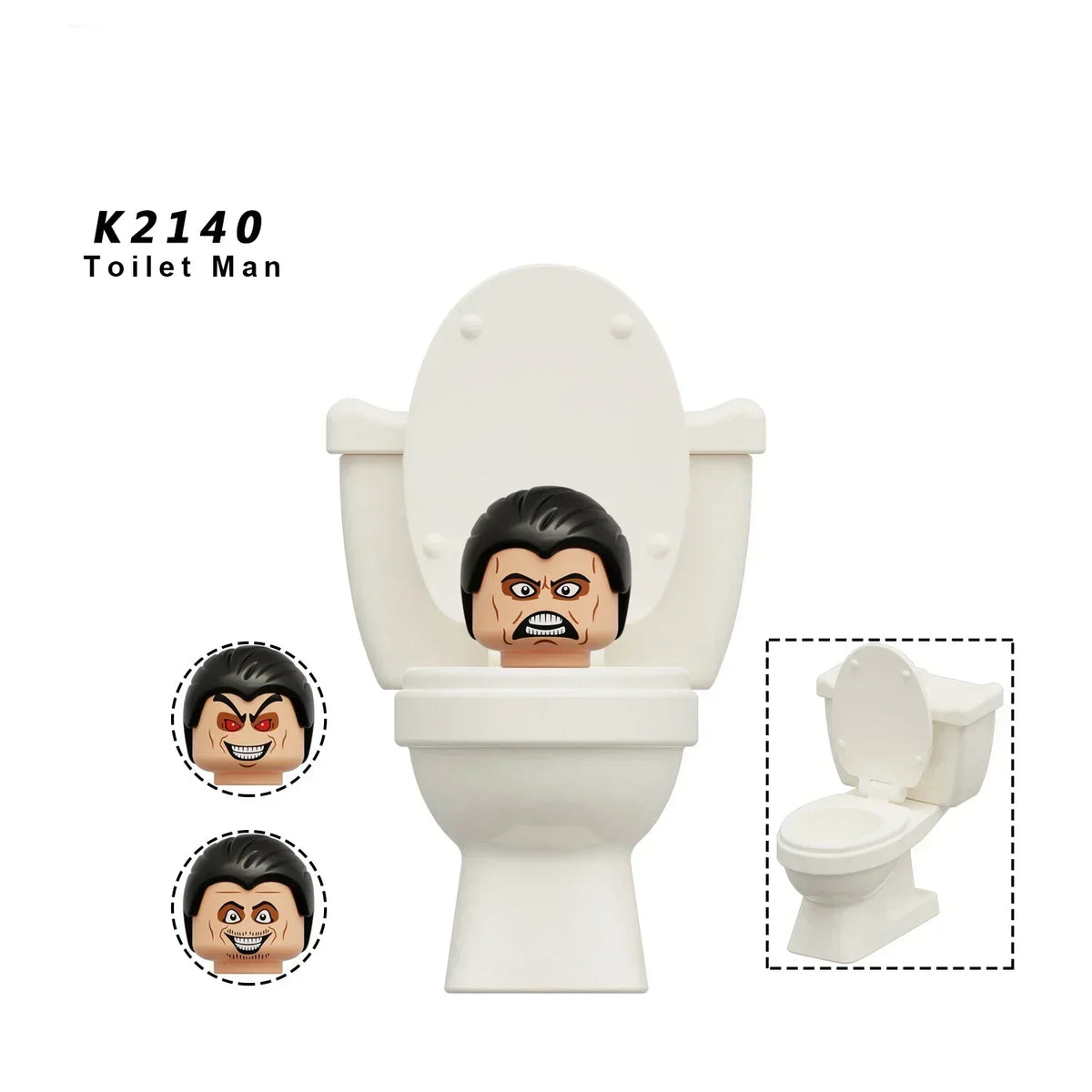 New KDL DJ Upgrade War-Damaged Skibidi Toilet Man Figures Anime Block Toys TvMan Titan Bricks Model Toy For Kid Birthday Gift