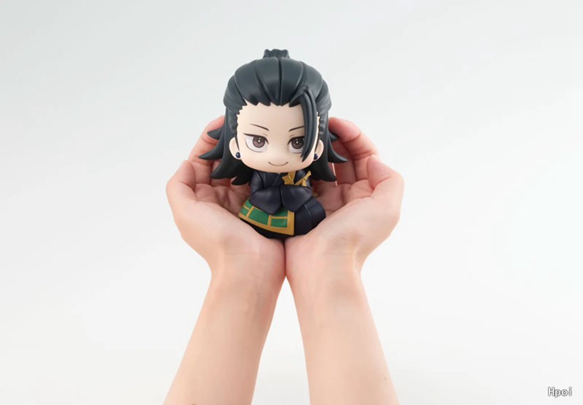 10CM Anime Jujutsu Kaisen Geto Suguru High School Satoru Gojo Look Up Sitting Cute Q Version Model Toy Gift Action Figure