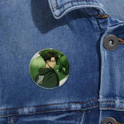 Attack on Titan Lapel Pins Creative Round Brooch Eren Yeager Levi Mikasa Cartoon Badge Pin Hat Clothes Accessories Jewelry Gift