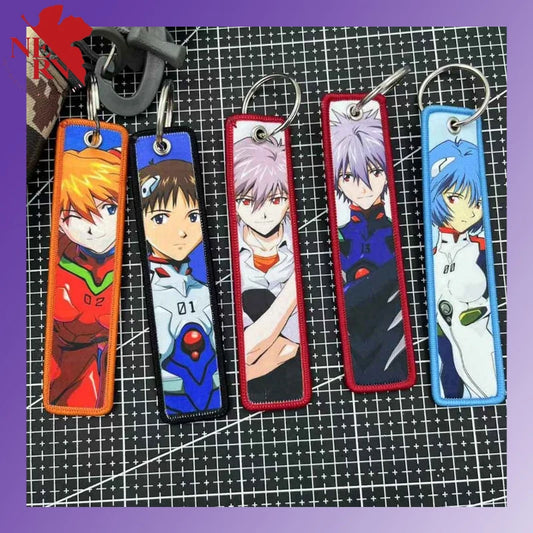 Evangelion Logo Embroidery Keychain