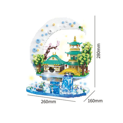 MOC World Famous Architecture Edifice Opera House Building Blocks Villa Savoye Bridge Tower Toy Children Birthday Christmas Gift