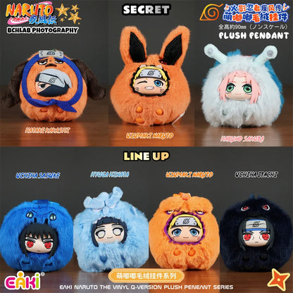 In Stock EAKI Naruto Shippuden Mengdudu Cute Series Plush Hanging Blind Boxes Naruto Sasuke Backpack Holiday Fans Gifts