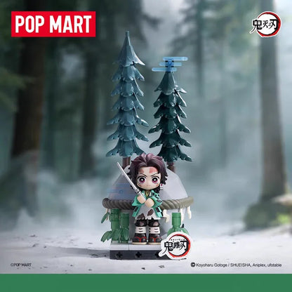 POP MART DEMON SLAYER Unwavering Resolve Arc Series Block Flgures Genuine Blind Box Doll Mystery Box Original Toys Gift