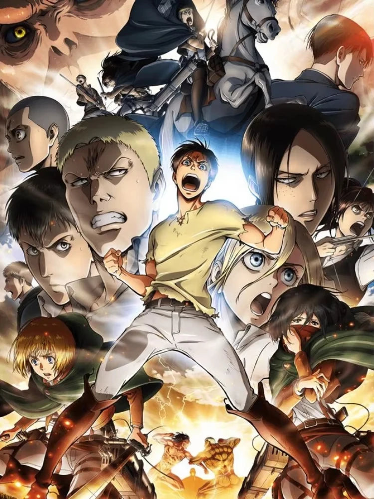 Japanese Anime Attack on Titan New Diamond Art Painting Captain Levi Ackerman Mikasa Picture Mosaic DIY Cross Stitch Kits Decor