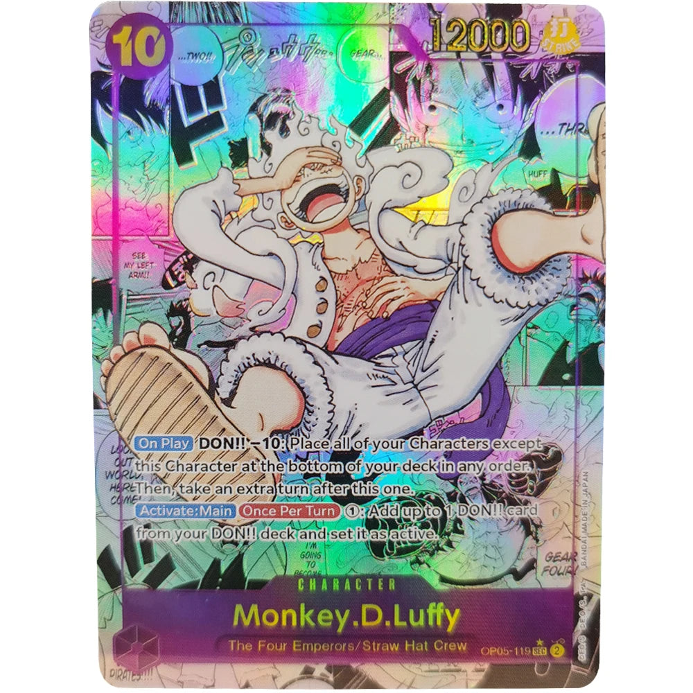 ONE PIECE Collection Cards GAME Monkey.D.Luffy Portgas.D.Ace Sabo  EN DIY High Quality Self Made Game Anime Cards Gift Toy