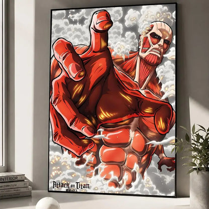 Anime Attack On Titan Eren Yeager Poster Peel And Stick Wall Art PP Waterproof HD Bedroom Living Room Home Decor Gift