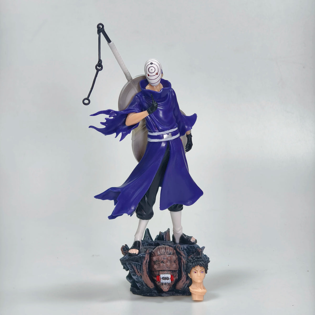22cm NARUTO Anime Figures Uchiha Obito Standing Posture Sculpture Scene Doll Pvc Model Statue Ornament Collection Toys Gifts