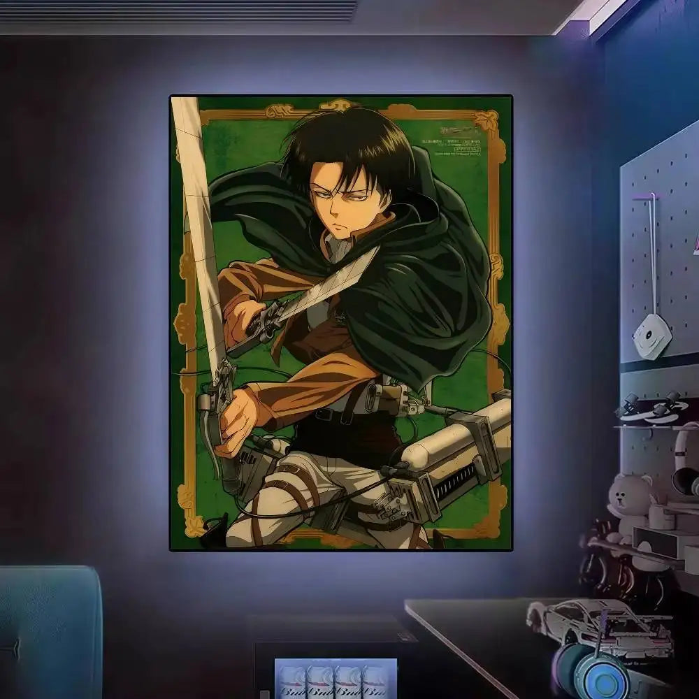 Wall Art Print Poster Japanese Art Exhibition Decorative Painting Modern Home Decor Gift Unframed Pop Anime Attack On Titan