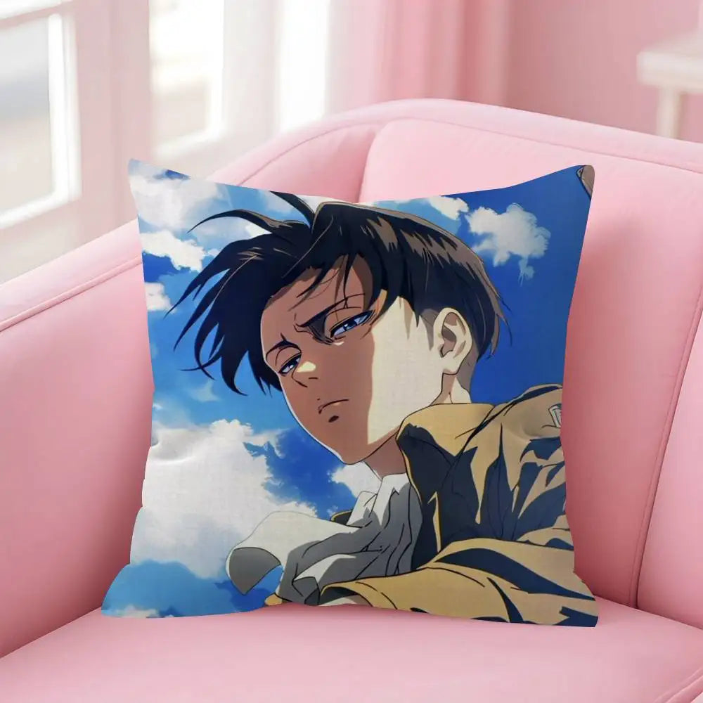 Anime Attack on Titan Levi Ackerman   Cushion Cover Car Throw Pillow Case For Sofa Car Christmas Gift