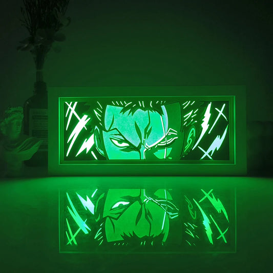 One Piece Zoro Shadow Box