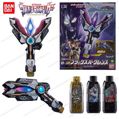 Bandai Genuine DX Ultraman Trigger Black Sparklence Trigger Dark GUTS Hyper Key Anime Figure Toys Kids Gift Collectible Model