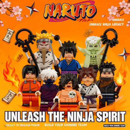 Naruto Sasuke Itachi Kakashi Jiraiya Tsunade Obito Indora Uchiha Anime Mini Man Blocks Figure WM6155 WM6154 WM6153 Collectible