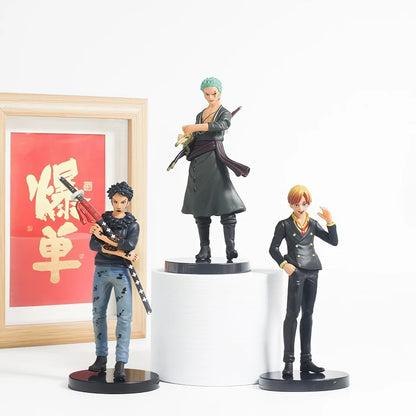 6pcs Anime One Piece Figures Monkey D. Luffy Roronoa Zoro Sanji Action Model Pvc Desktop Statue Ornament Collection Toys Gifts