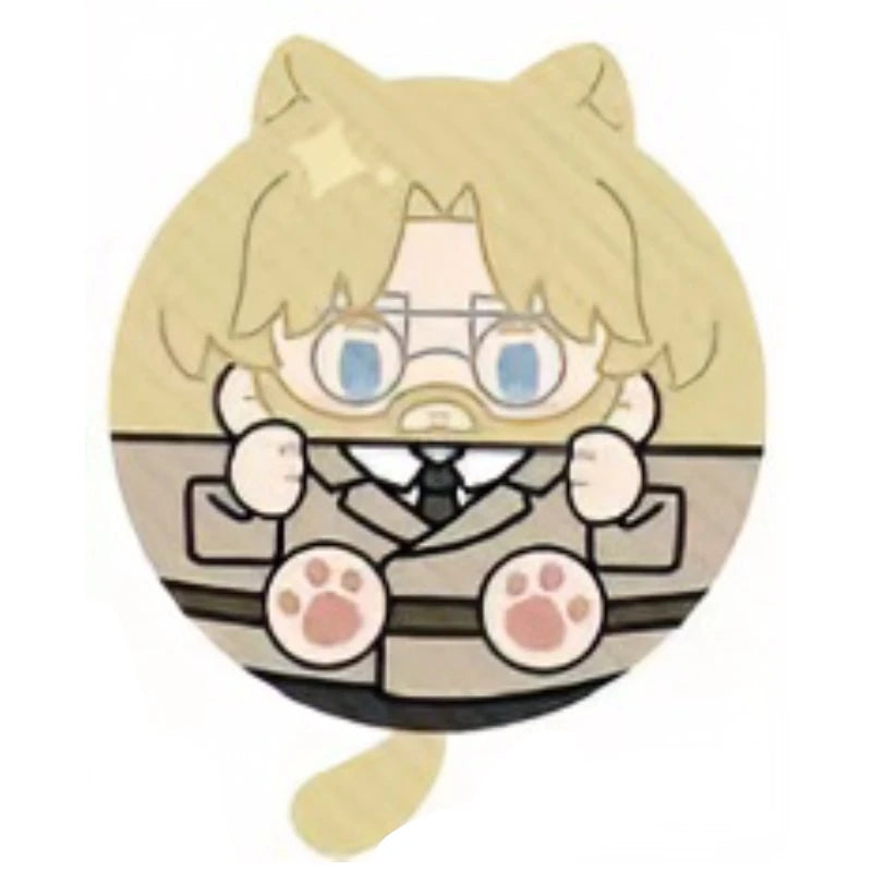 Attack On Titan Vol 2 Cat Ear Squeaky Mochi Anime Plush Pendant Levi Eren Mikasa Hange Erwin Anime Peripheral Bag Ornament Toy