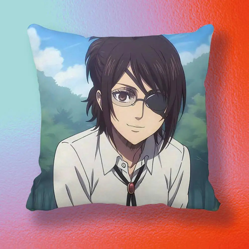 Hange Zoe Attack On Titan Anime  Double-sided printed pillow cover Solid color minimalist pillowcase, fits all bedroom styles