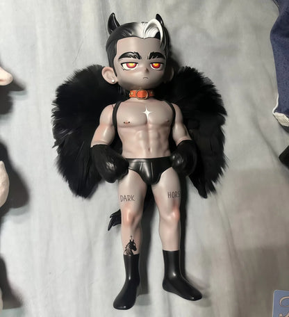 Toos Deer Head Boy Figure Muscle Guy Handsome Boy with Tattoo Warrior Doll Running Park Collection Ornament Accompany Gift