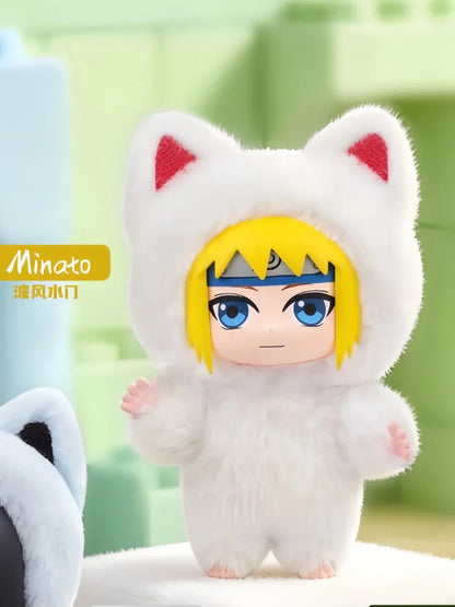 New TOPTOY Eaki Naruto V3 Kitten Land Series Blind Box Pajamars Plush Vinyl Doll Action Figures Neji Hyuga Gaara Surprise Toys