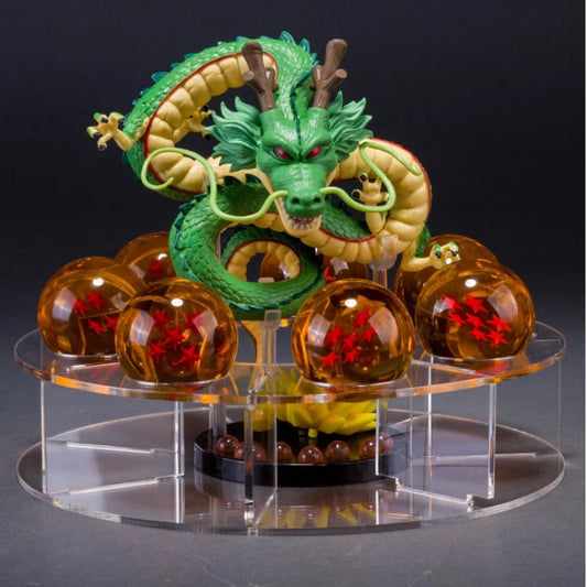 Anime Statue Dragon God Dragon Mountain PVC Action Character Cartoon Crystal Ball Wishing False Mountain Collection Model Toy