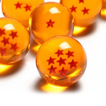 Dragon Ball Z 3.5cm Stars Crystal Ball Anime Orange Crystal Desktop Ornaments Toys Collection for Kids Gift