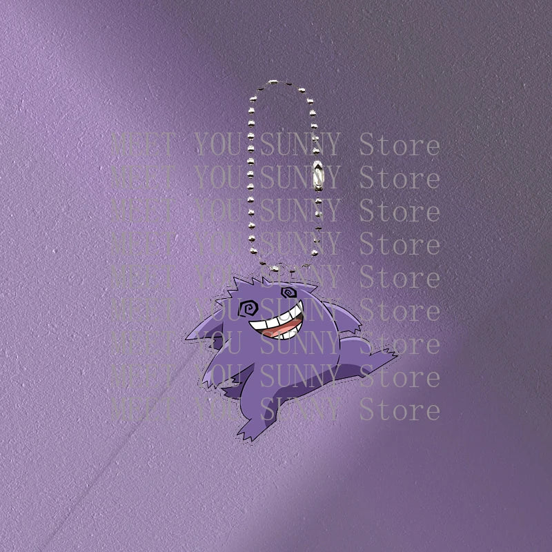 Anime Gengar Acrylic Keychain Pocket Monster Cartoon Kawaii Figure Creative Backpack Charm Pendant Toy Students Accessories Gift