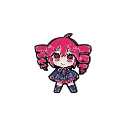 Cute Pink Girl Brooches on Clothes Lapel Pins for Backpack
